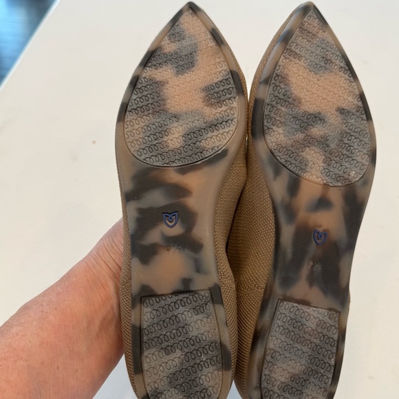 Rothy's The Point Ballet Flat Slip-On Comfortable Portobello Tan Size 9.5 NEW - Picture 6 of 9